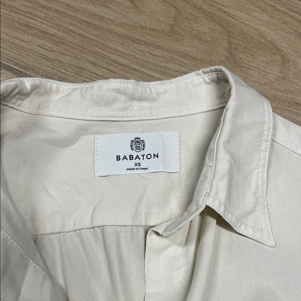 Aritzia Cream Button-Up Shirt - Picture 2 of 6